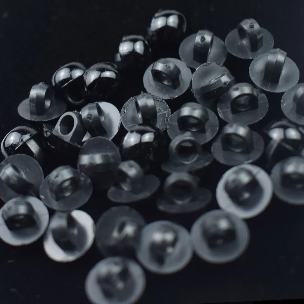 100 шт. черные кнопки пластик для скрапбукинга полужемчужные хвостовиковые Глаза