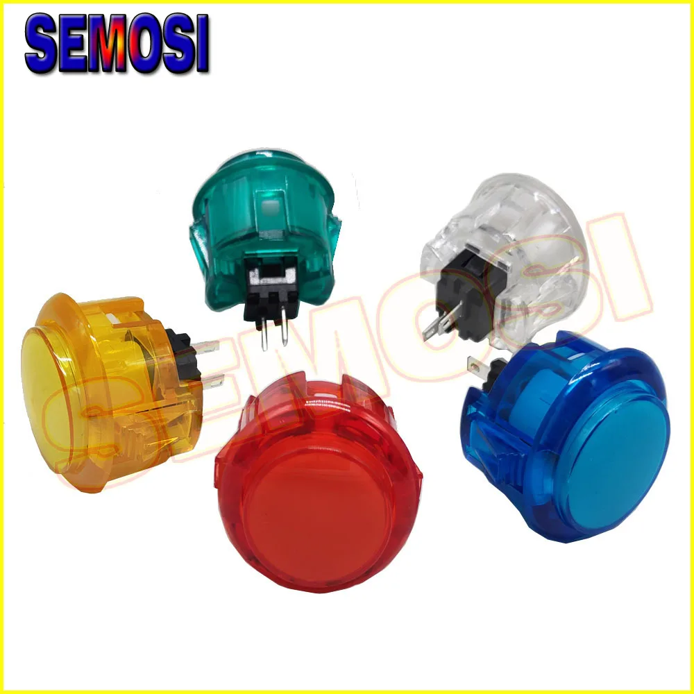 10 шт./лот прозрачная аркадная кнопка 30 мм замены кнопки SANWA для аркадной