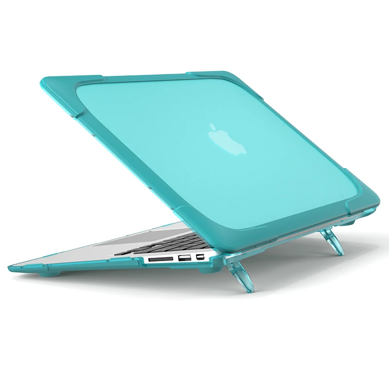 Для Apple MacBook Air Pro retina 11, 12, 13, 15 дюймов чехол с подставкой, защитный чехол с твердой поверхностью, ударопрочный, теплоизлучающий
