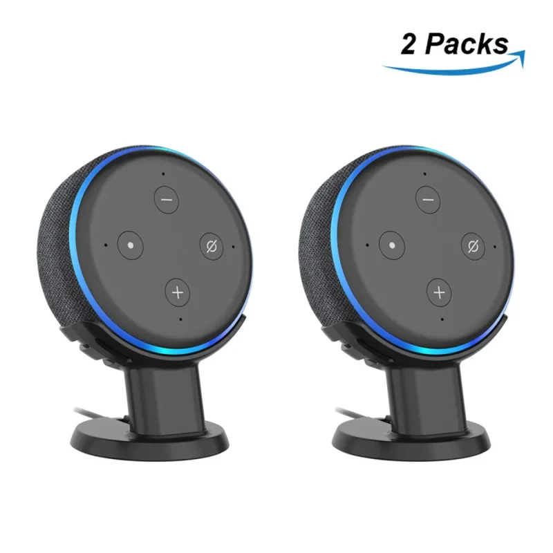 Для Amazon Alexa Echo Dot 3-го поколения держатель стенд чехол, крепление подставка работает с Amazon Echo Dot 3 - Цвет: BLACK2