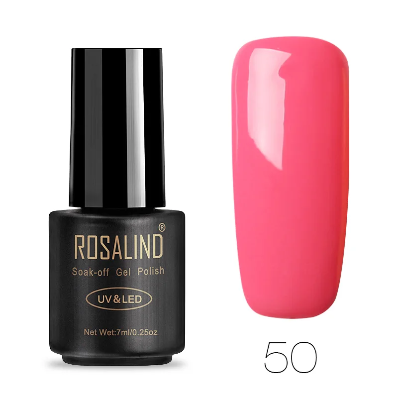 50 ROSALIND набор гель-лаков для ногтей 58 Vernis полуперманентный УФ 7 мл маникюр Дизайн ногтей для гель гибрид исчезает поли гель лак - Цвет: 50
