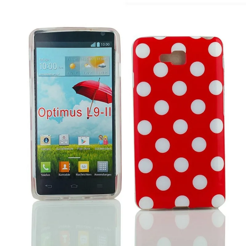 Чехол накладка из ТПУ в горошек для LG Optimus L9 II 2 D605|case|case asuscase for dvd player |