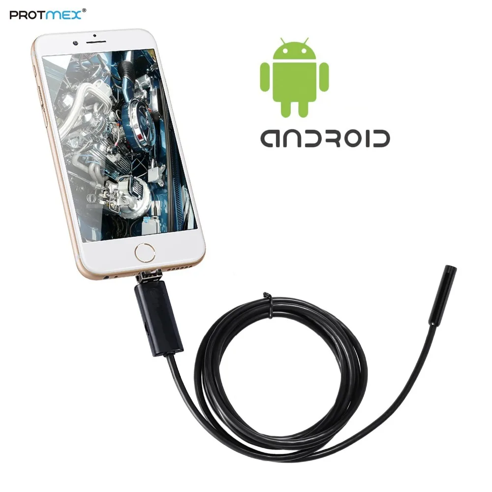Protmex 5 мм 7 мм/8 объектив 2 в 1 Мини USB эндоскоп для Android телефонов бороскоп трубка
