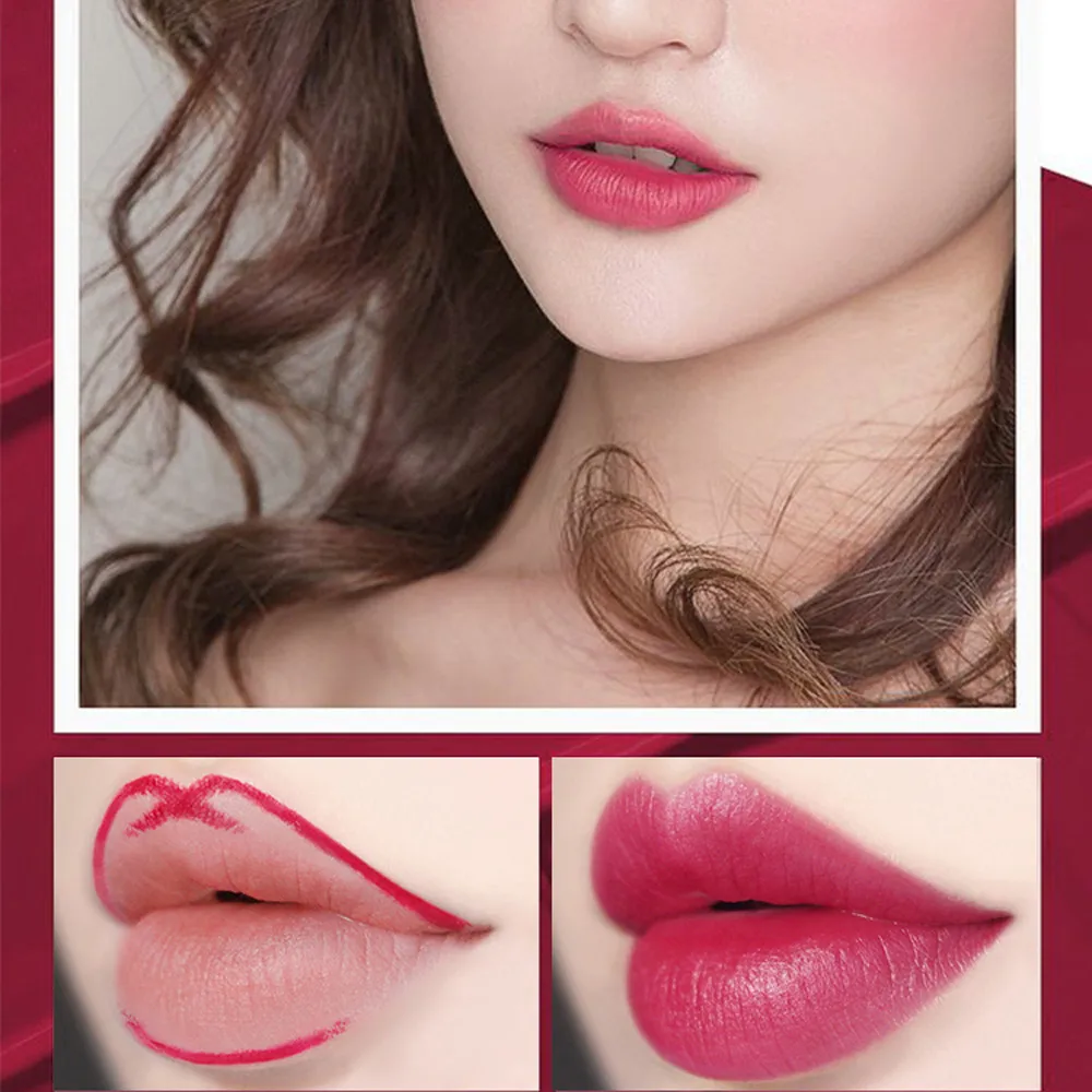 Новинка двусторонняя губная помада ручка легко носить долговечная натуральная