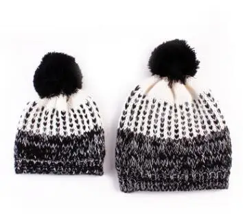2 шт./комплект детские вязаные шапки-бини
