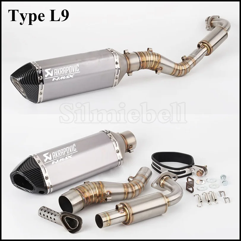 Лазерный NMAX Akrapovic мотоциклетный глушитель полная система слипоны для Yamaha NMAX 125 NMAX 155 NMAX125 NMAX155