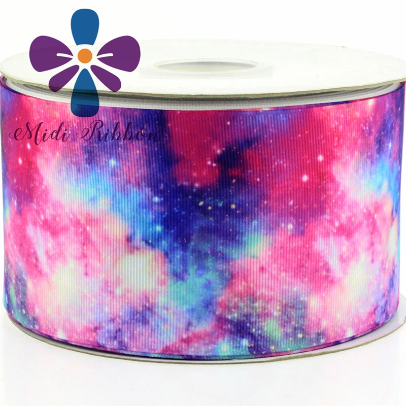 

16mm-75mm Different Gradient Sky Patterns Printed Grosgrain/Foe Ribbon DIY Christmas/Party Home Decoration Materials 50y/lot