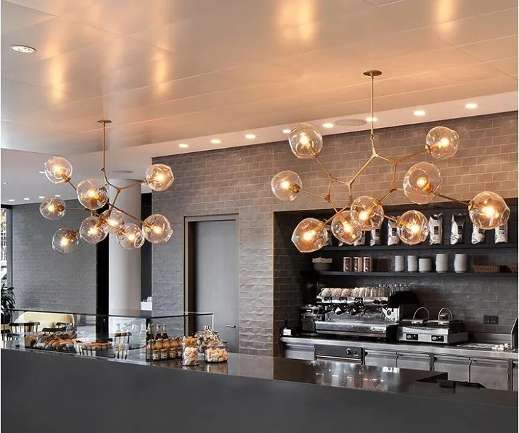 Люстра из ветрового стекла прозрачная Дымчатая серая янтарная Коньячная с