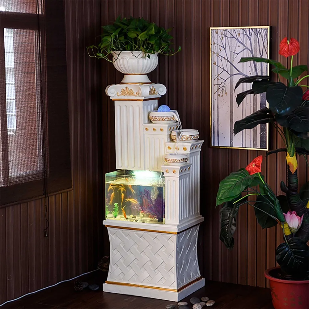 

Аквариумный водокаскад для аквариума, римская колонна, стойка-подставка для украшения интерьера, водный пейзаж