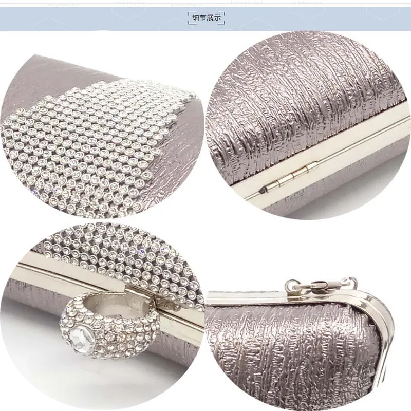 Женская вечерняя сумка Muling с кристаллами блестящая для банкета свадебные