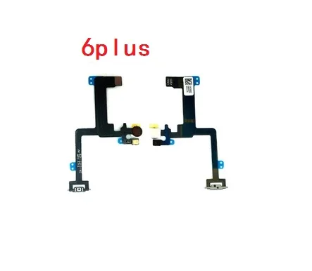10pcs Power Flex Cable for iPhone 6 4.7'ɶp 6plus On Off Button Microphone + Flash With Metal Bracket Replacement Parts | Мобильные