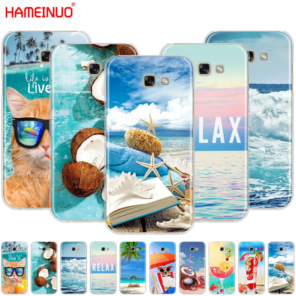 HAMEINUO Летняя Пляжная волна морской сотовый телефон чехол для Samsung Galaxy A3 A310 A5 A510 A7 A8