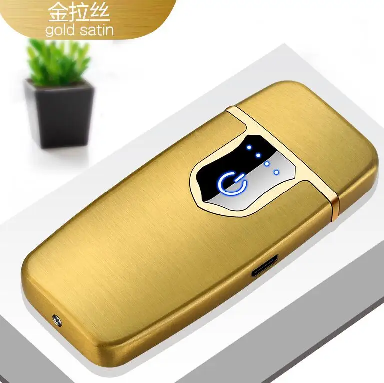 5 Новая ультратонкая usb зарядка зажигалка с сенсорным экраном электронное зажигание электрический горячий провод ветрозащитная зарядка электрическая зажигалка - Цвет: 5