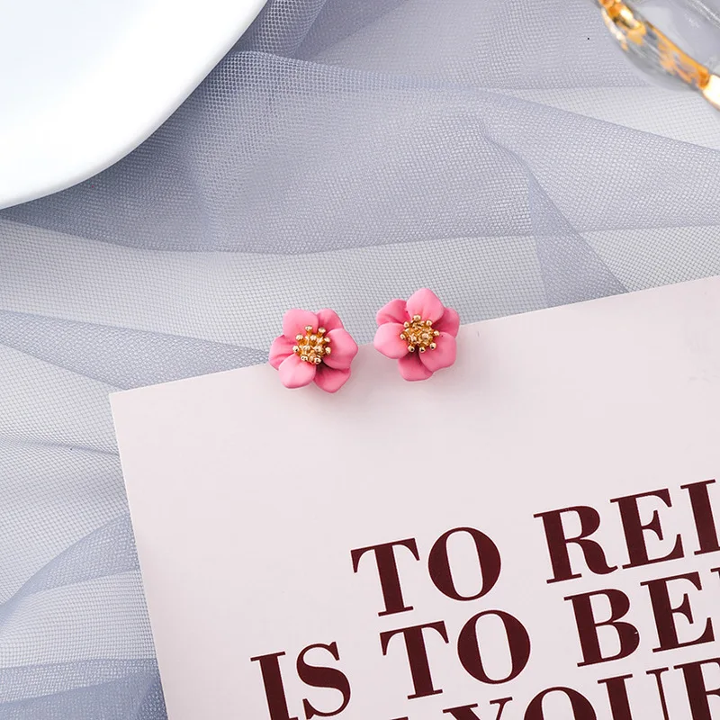 2019 серебряные иглы маленькие цветочные серьги гвоздики Маргаритка солнце цветок