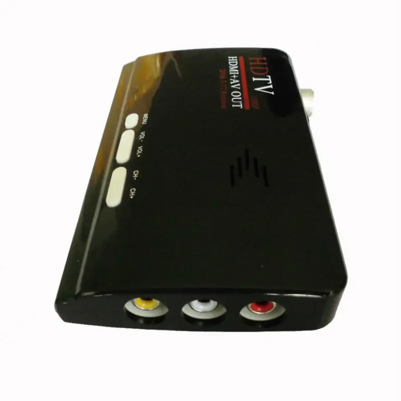 Цифровой наземный HD DVB T T2 протокол TV Box HD AV CVBS внешний ТВ-тюнер приемник с дистанционным управлением для ЖК-монитора (art.: 79e2174f7) - 79e2174f7