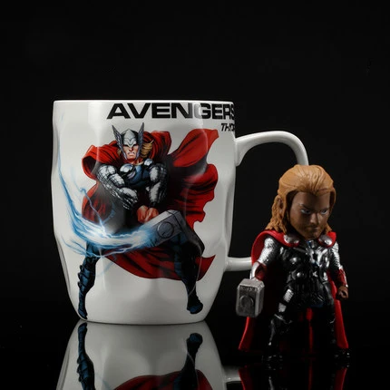Disney Marvel супер герой мстители, Лига Справедливости бесконечные войны 450 мл Халк кружки с крышкой и ложкой кофейная кружка керамическая кружка - Цвет: 450ml D