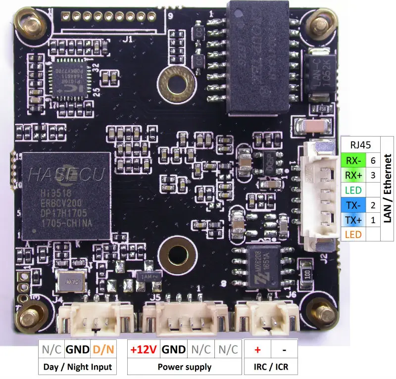 IPC (1080P @ 15fps) 1/2.7 &quotSmartSens SC2135 CMOS датчик изображения + Hi3518E V200 двухъядерный MPU IP модуль