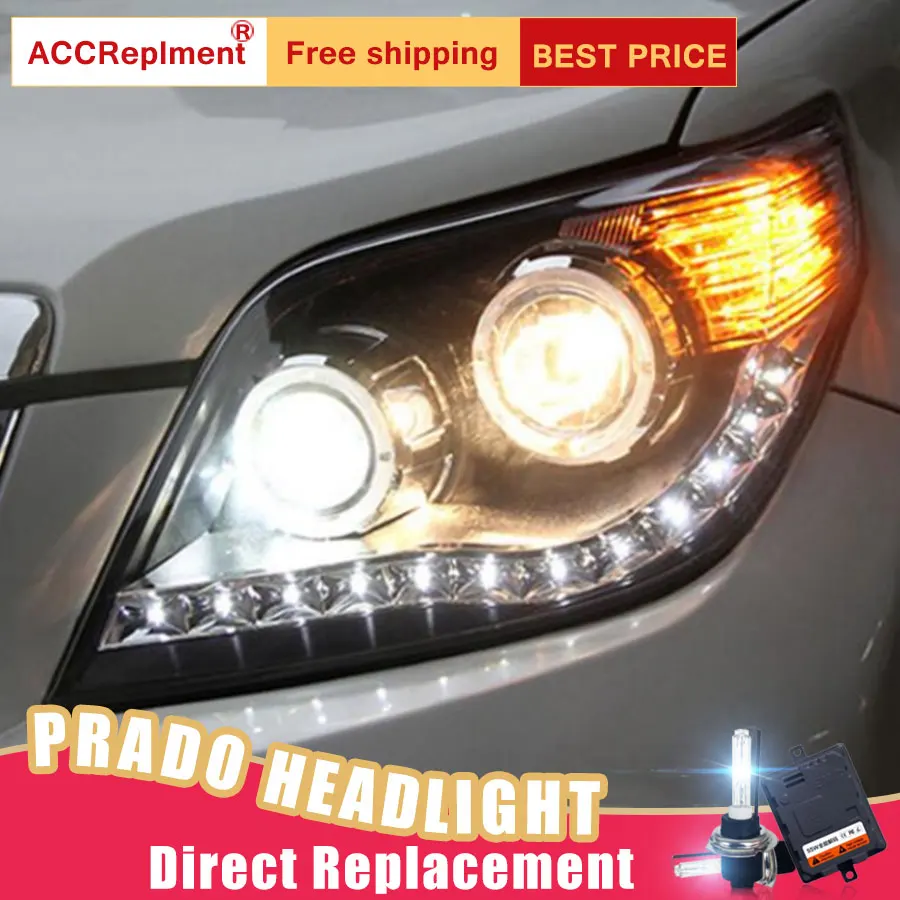 2 шт. светодиодный ные фары для Toyota New prado 2010-2013 Автомобильные ангельские глазки