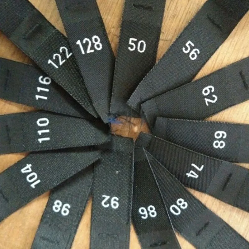 100 шт. детская тканая этикетка 50 56 62 68 74 80 86 104 110 116 122 128 134 140 146 152 158|woven tag|size labelssize labels