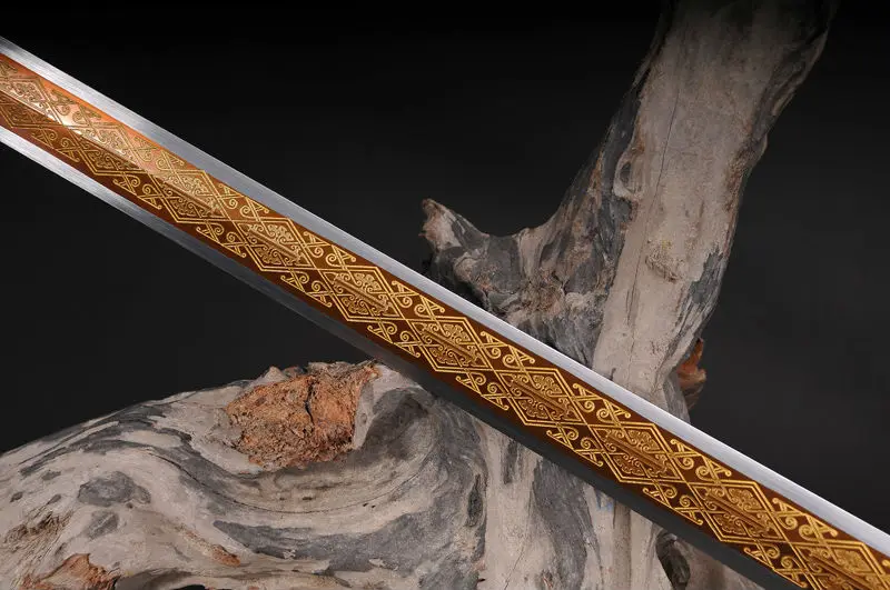 Коллекционный меч полностью Китайский династии Хань ручной работы 9260 Весна