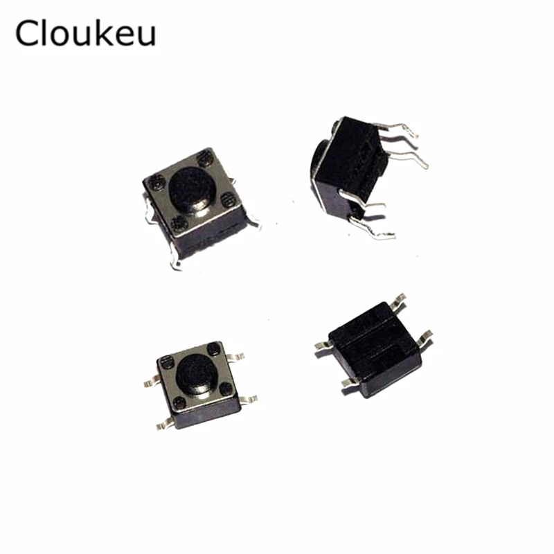 

50Pcs 4.5*4.5*7.5MM Touch switch 4 feet 4.5x4.5x7.5 Button Micro switch