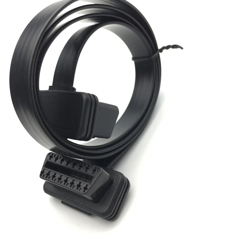 Плоский длиной 1 м очень тонкие кабель в тканевой оплетке разных цветов OBD OBD2 OBDII