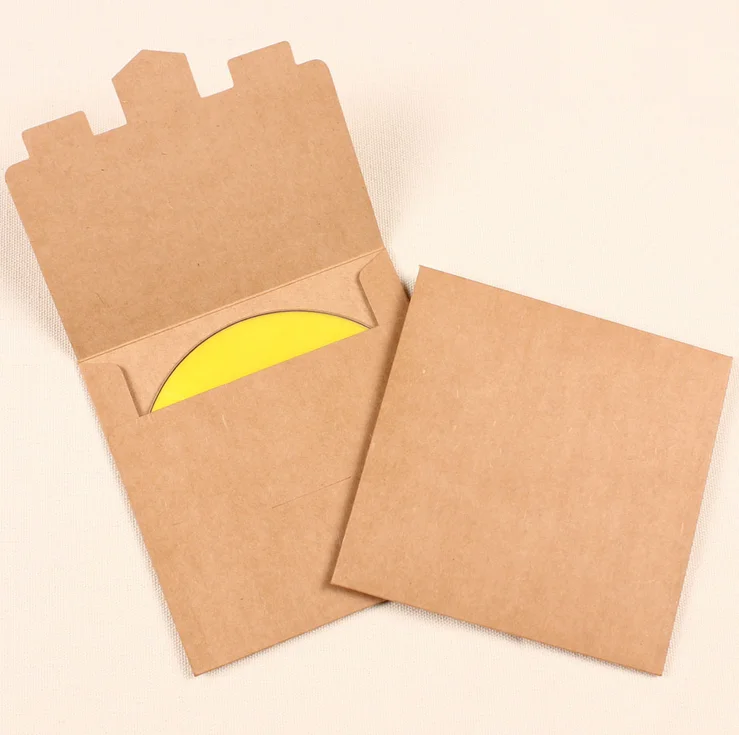 50 шт. Новые винтажные конверты для CD из крафт-бумаги, сумка для хранения DVD, обложки для хранения CD.