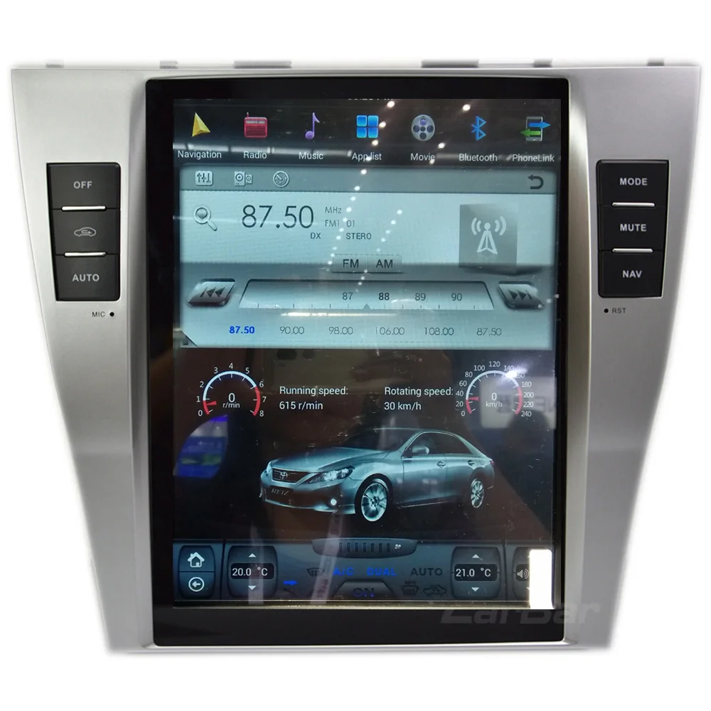 10,4 ''вертикальный экран Tesla стиль Android 8,1 автомобильный DVD gps навигация Радио для Toyota Camry 2006 2007 2008 2009 2010 2011 PX6