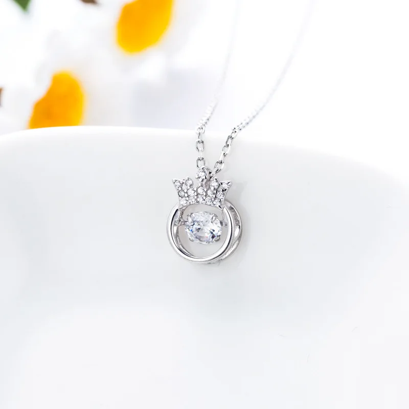 Hot Selling Style Fashion Women Jewelry Set Real 925 Sterling Silver Crown Pendant Elegant Quality Zircon Drop Earrings | Украшения и