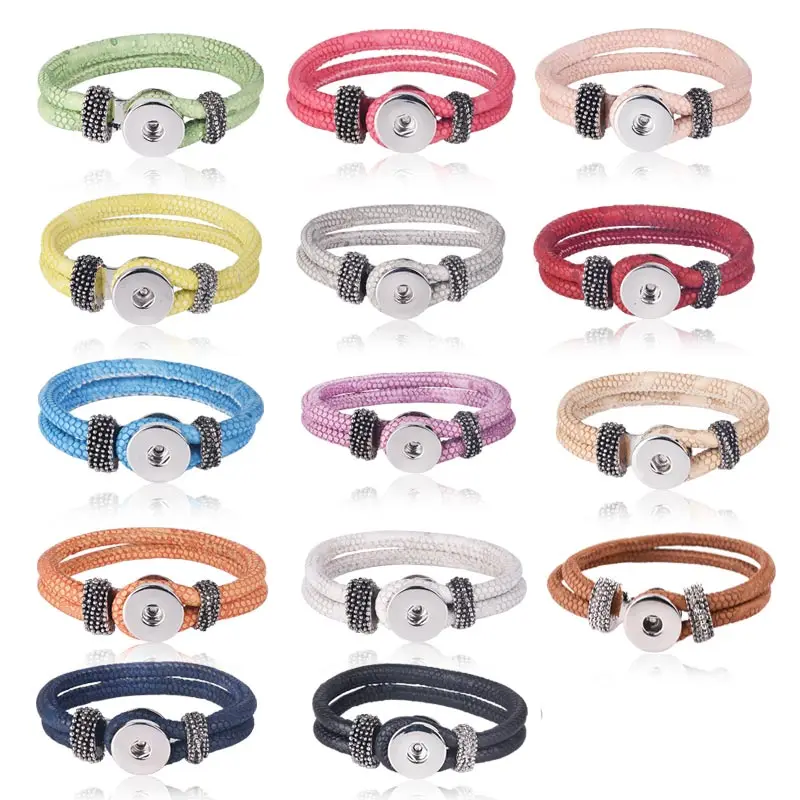 Браслет из змеиной кожи в стиле панк и браслеты для женщин девочек с одной