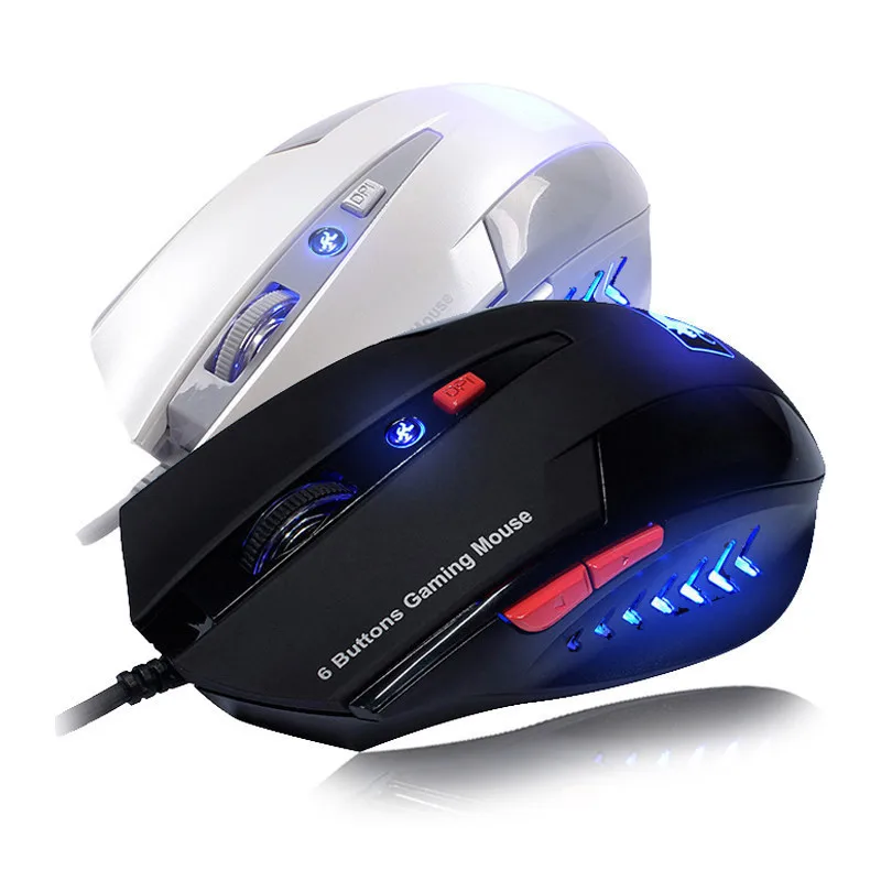 Профессиональная Проводная игровая мышь 6 Bottons 2000 точек/дюйм LED Gamer для ПК