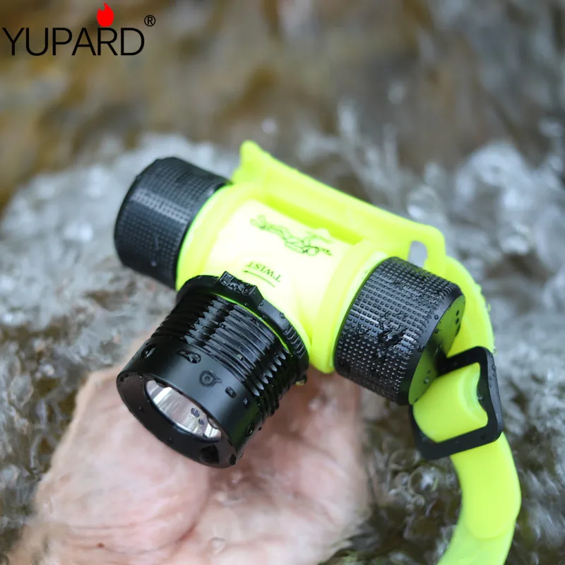YUPARD 18650 лм 20 м для дайвинга на батарейках или 3x AAA Q5 светодиодный фонарик
