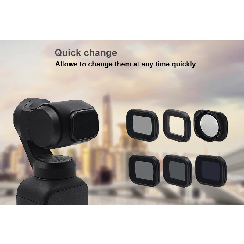 STARTRC OSMO Pocket Camera Filter CPL/UV/ND 4 8 16 32 64 Neutral Filters Set For DJI Osmo Optical Glass Lens Accessories | Электроника