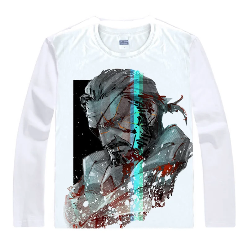 Футболка Kojima мужская с длинным рукавом металлическая Экипировка однотонная змея
