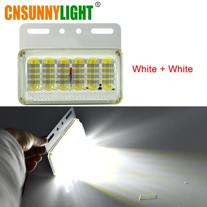 White CNSUNNY светильник 24 В светодиодный сигнальный светильник 6D Боковой габаритный фонарь задний фонарь для грузовика прицепа грузовика фургона Предупреждение ющий противотуманный парковочный светильник ing - Испускаемый цвет: White
