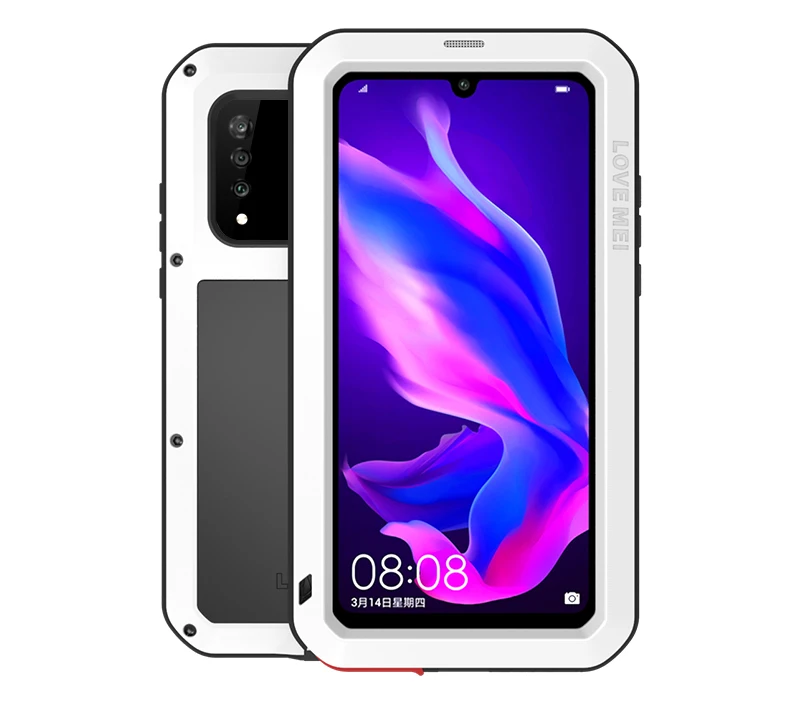 Белый Love Mei металлический чехол для huawei P30 Pro противоударный чехол для телефона для huawei P30 Lite прочный защитный противоударный чехол для huawei P30 Pro - Цвет: Белый