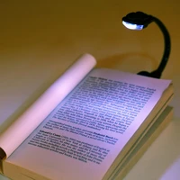 kebedemm mini flexible clip on bright laptop book light white led book reading light lamp