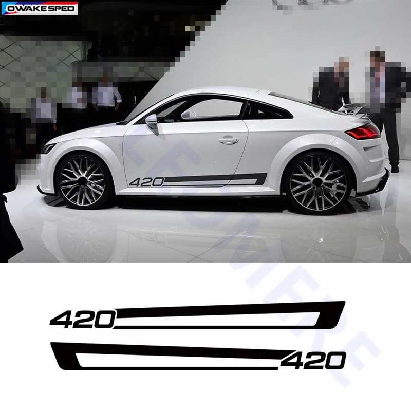 Для Audi TT наклейки на боковую дверь автомобиля кузов Декор виниловые 420 спортивные