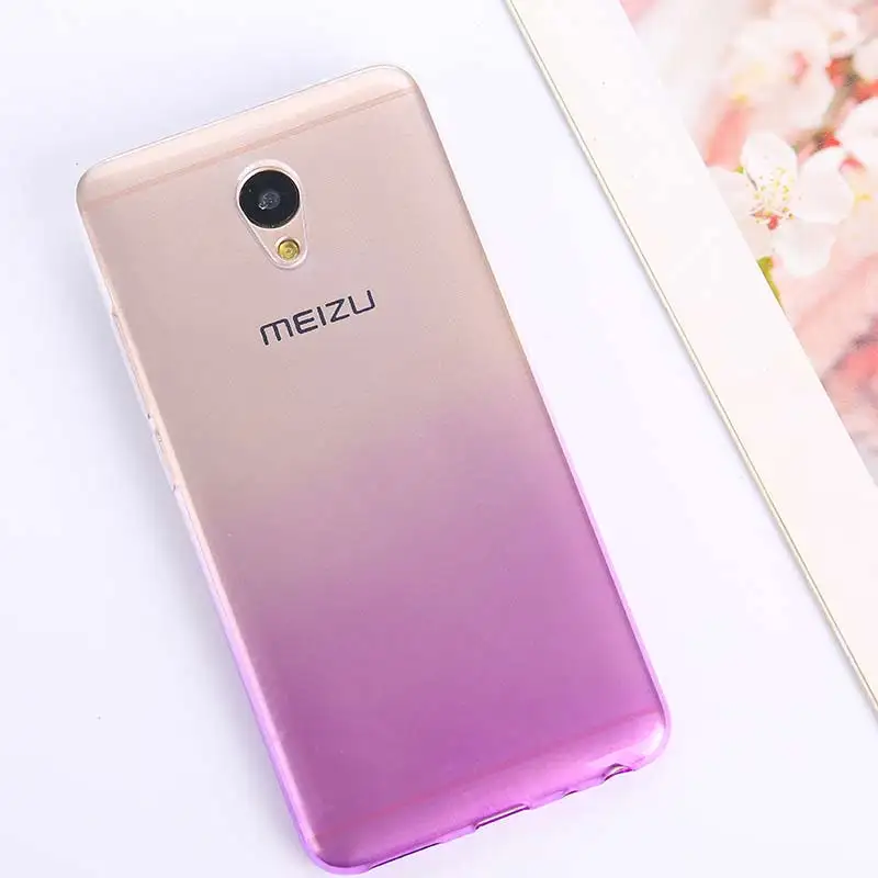 2 Мягкие градиентные силиконовые чехлы для Meizu M6 Note Pro 7 U20 U10 M6 M3 M5 Note MX6 M6s M5s M5C 5A ультра тонкий бампер задняя крышка телефона - Цвет: 2