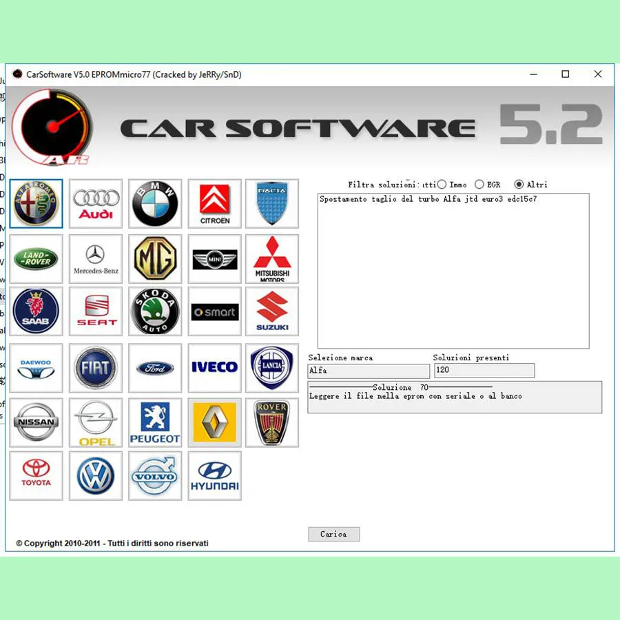 Автомобильное программное обеспечение V5.2 EPROMmicro77 CarSoftware активации 5,2(Immo Off, EGR Off и Hot Start Fix Tool