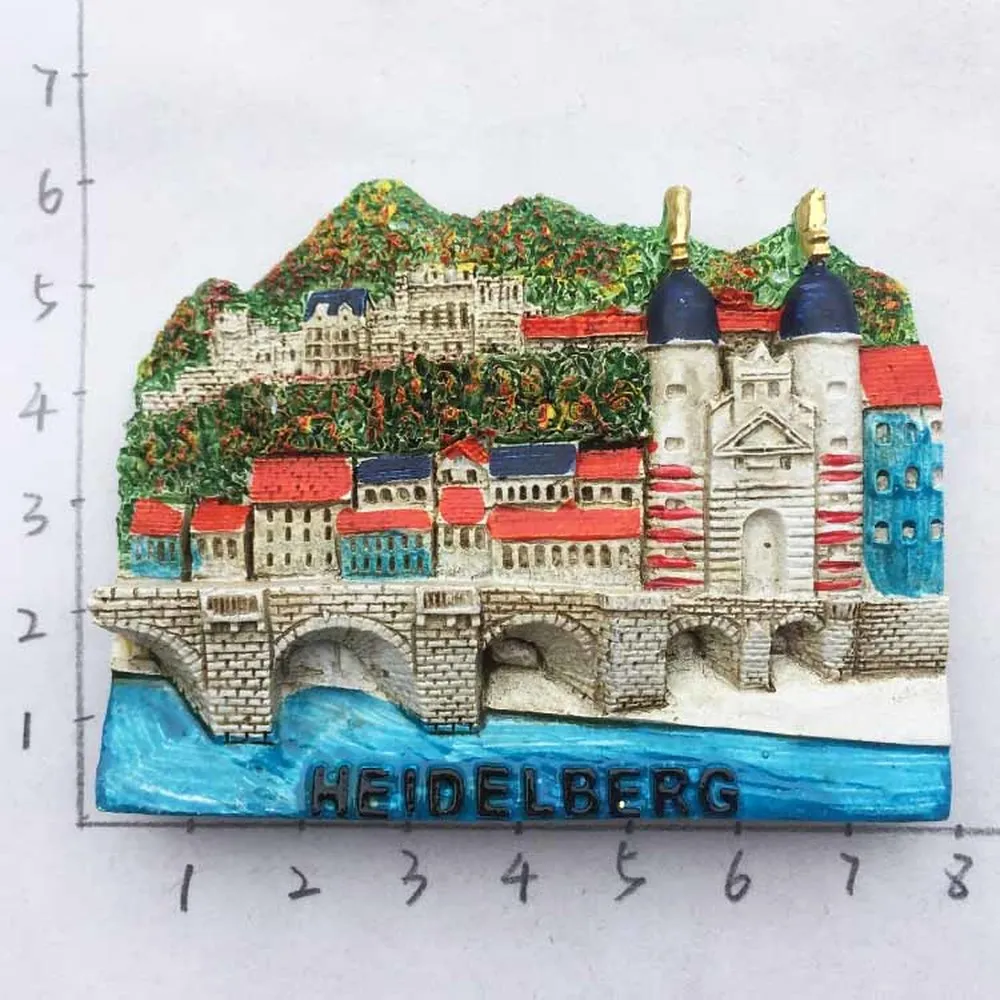 3D Heidelberg BABELEMI из смолы туристические сувениры Германии магниты на холодильник