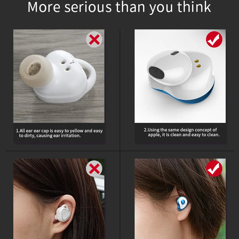 TWS Bluetooth 5 0 наушники стерео для телефона гарнитуры HiFi бас CVC8.0 шумоподавление с HD