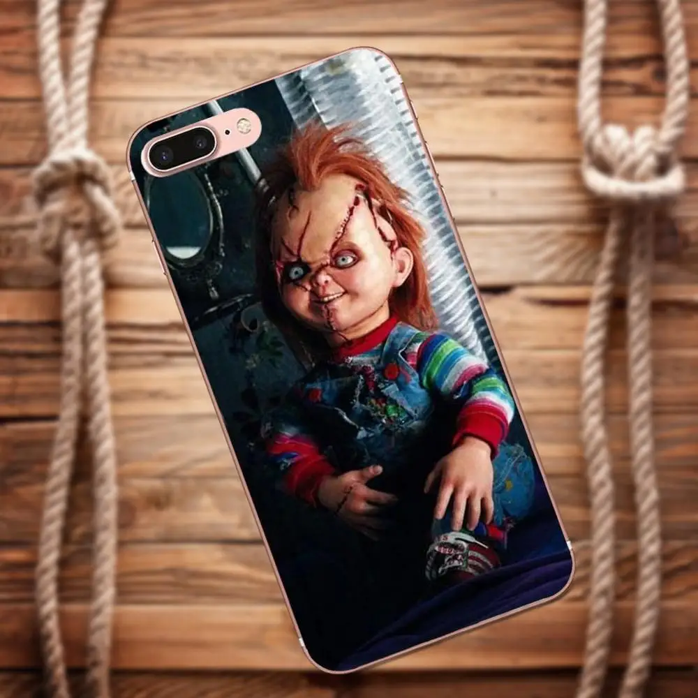 Мягкий ТПУ чехол для телефона Vvcqod новинка кукла Чаки Apple iPhone 4 4S 5 5C 5S SE 6 S 7 8 Plus X Moto G