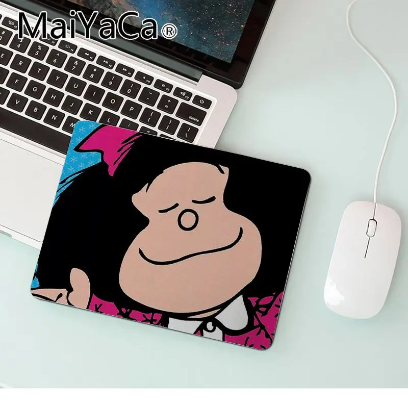 No Lock Edge25x29cm Maiya Mafalda высокоскоростной резиновый коврик для компьютерной мыши ПК игровой коврик для мыши - Цвет: No Lock Edge25x29cm