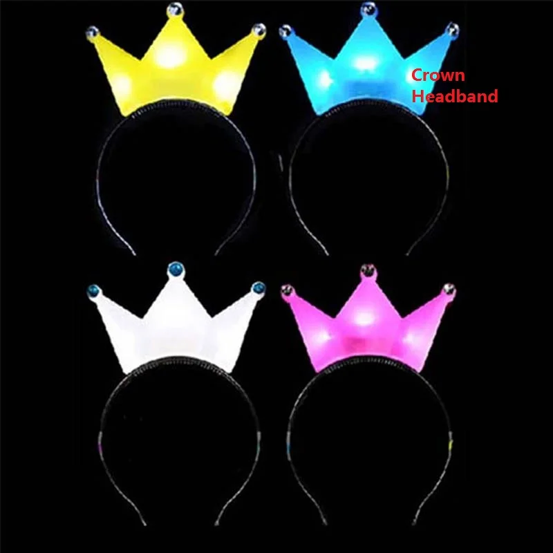 Женский светодиодный светильник для девочек головная повязка с мигающей короной