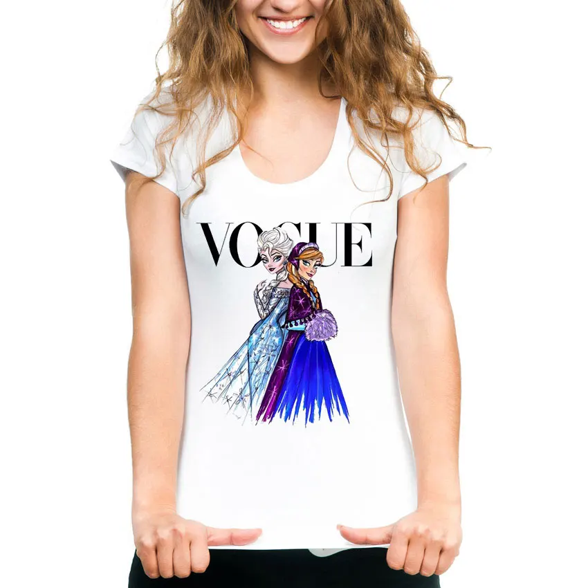 VOGUE панк принцесса футболка с принтом Летний стиль модная женская Веселая Harajuku