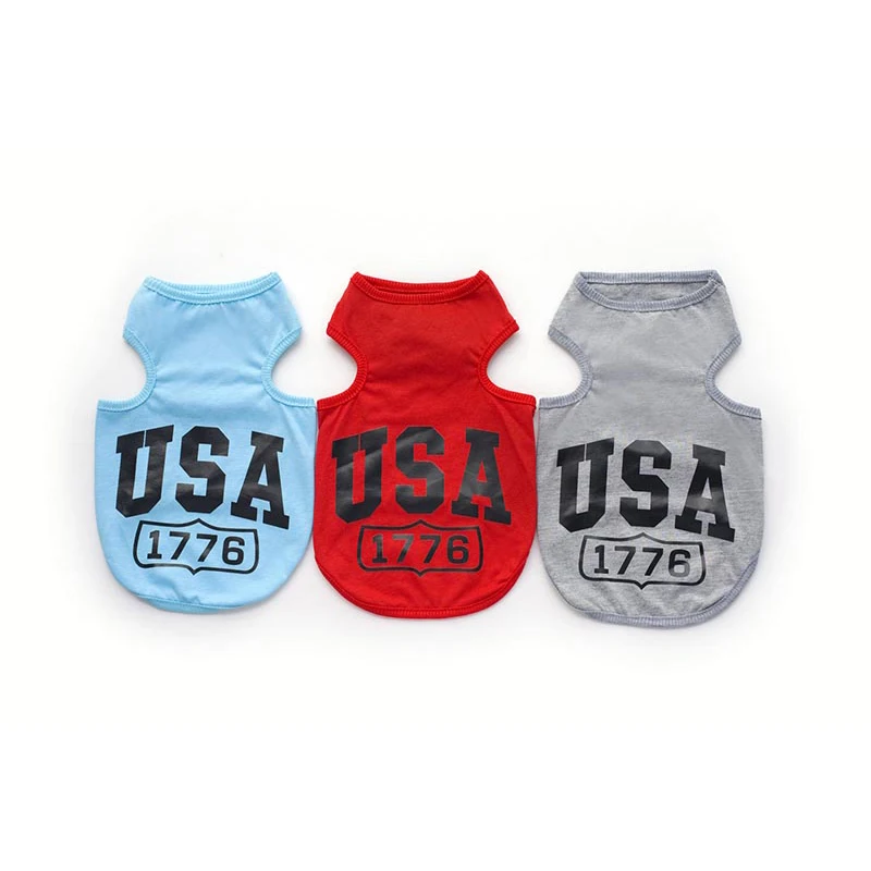 2018 искусственная одежда с принтом США Милый милый жилет для любимых домашних