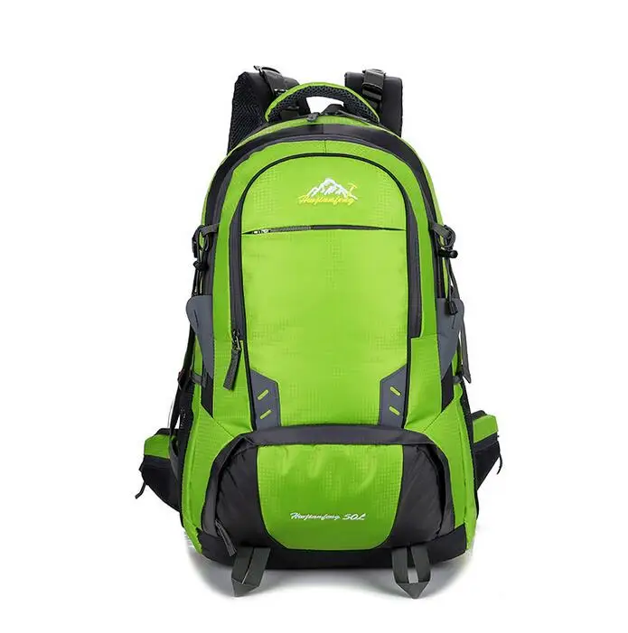 Green 50L большой емкости альпинистский рюкзак для пеших прогулок влагонепроницаемый рюкзак Кемпинг альпинистский рюкзак Спортивная дорожная сумка - Цвет: Green