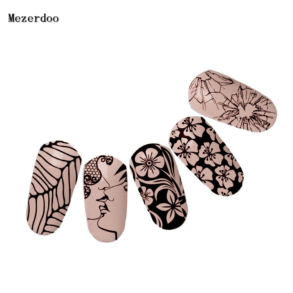 Красивое платье с цветочным узором Kiss разрушенной Стекло Треугольники ногтей