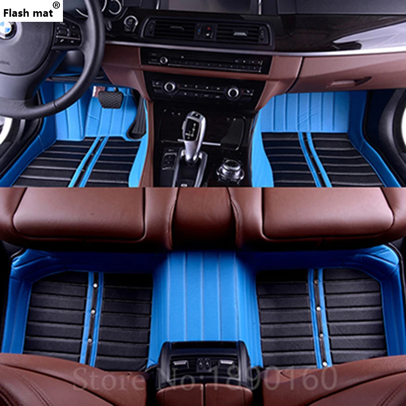 Flash mat car floor mats for Mitsubishi Pajero ASX Lancer SPORT EX Zinger FORTIS Outlander Grandis Galant styling foot | Автомобили и